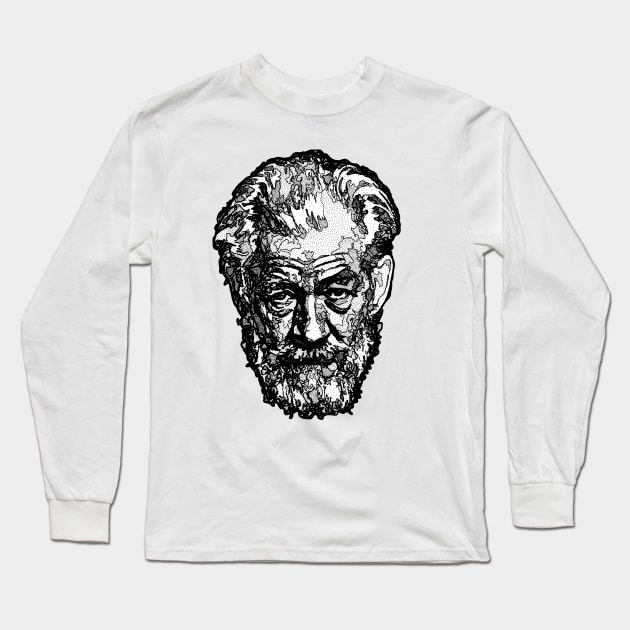 Ian McKellen Long Sleeve T-Shirt by YuriySmith